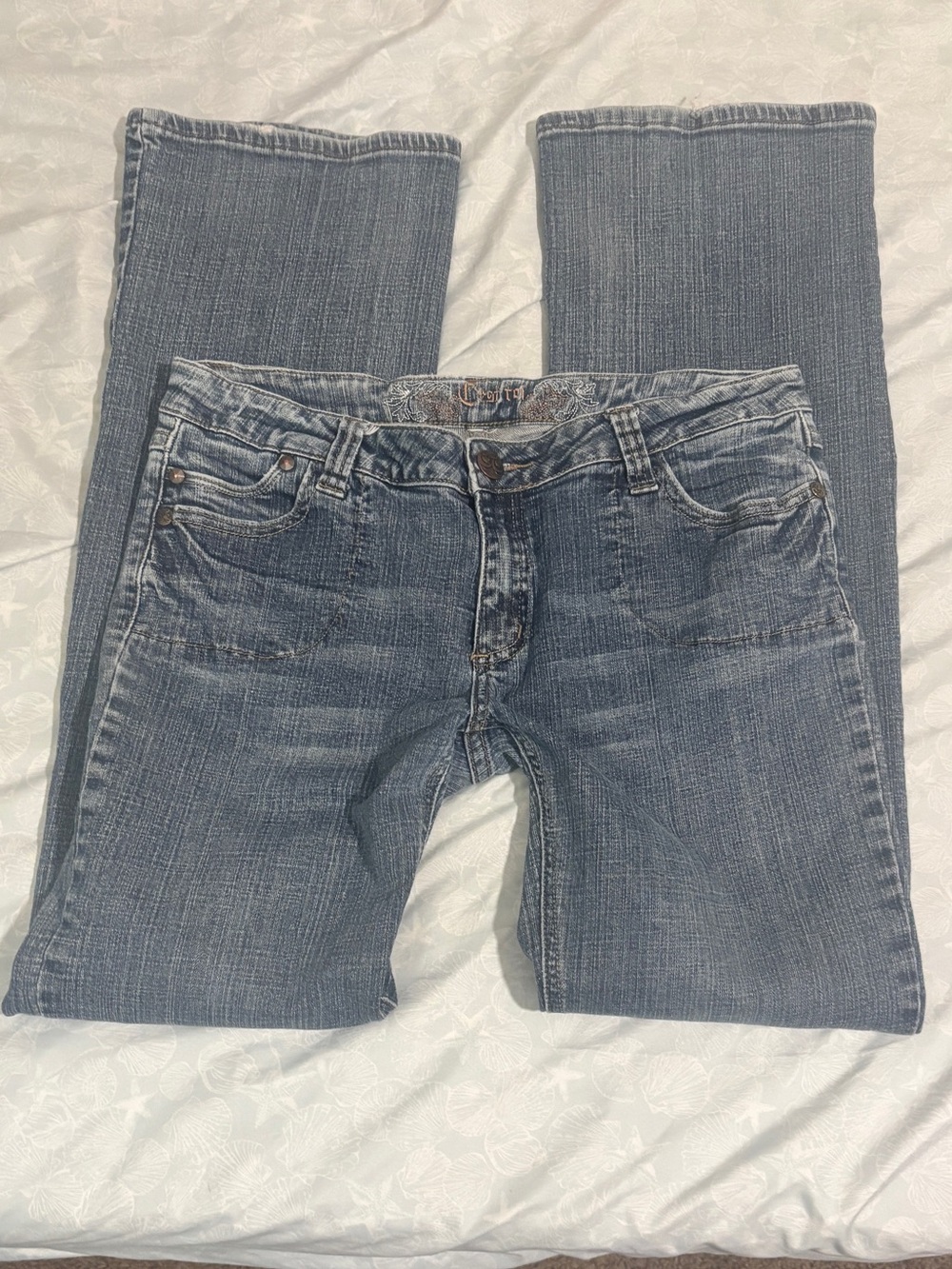 y2k low rise  bootcut jeans